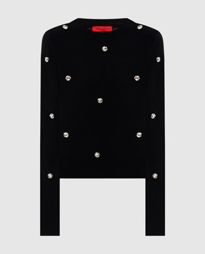 Max & Co Black wool sweater with crystals MCOPATTINO