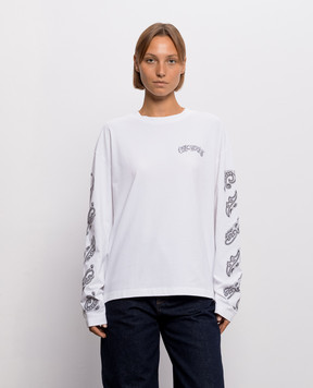 Off-White White Paisley Diags Longsleeve 2FB00426T