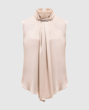 Brunello Cucinelli Beige silk top MPC59B1G14