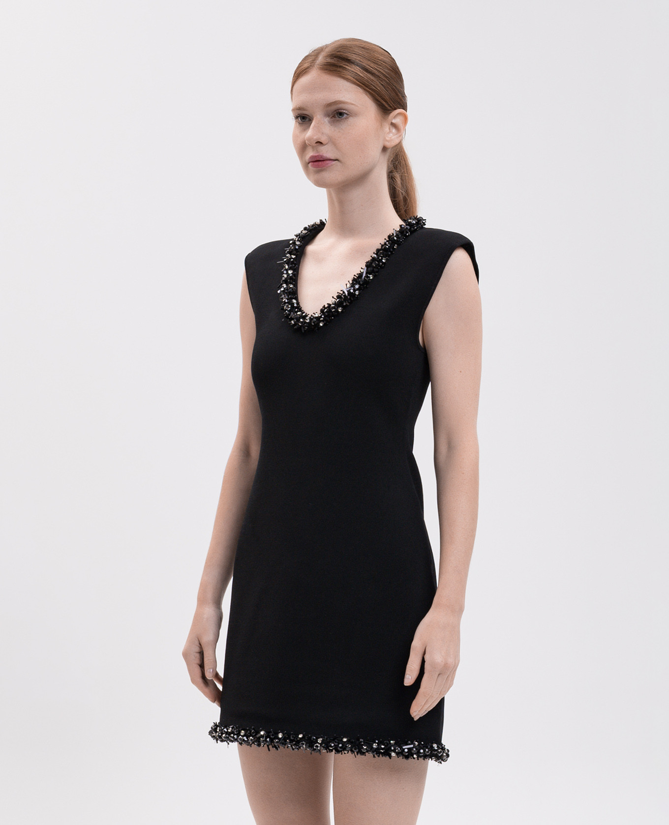 Suki black mini dress with applique Simkhai 3