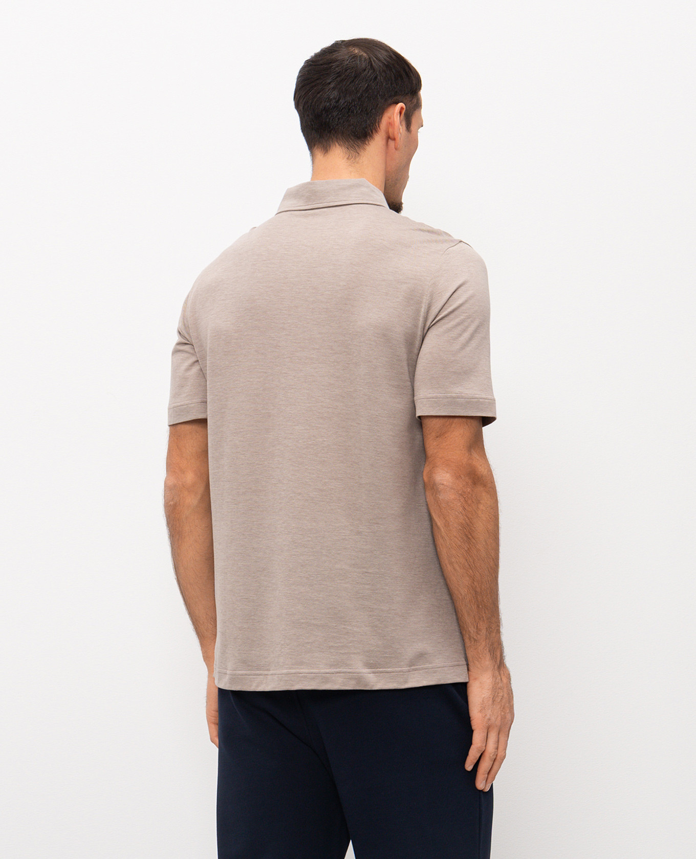 

Beige polo shirt with logo patch CAPOBIANCO