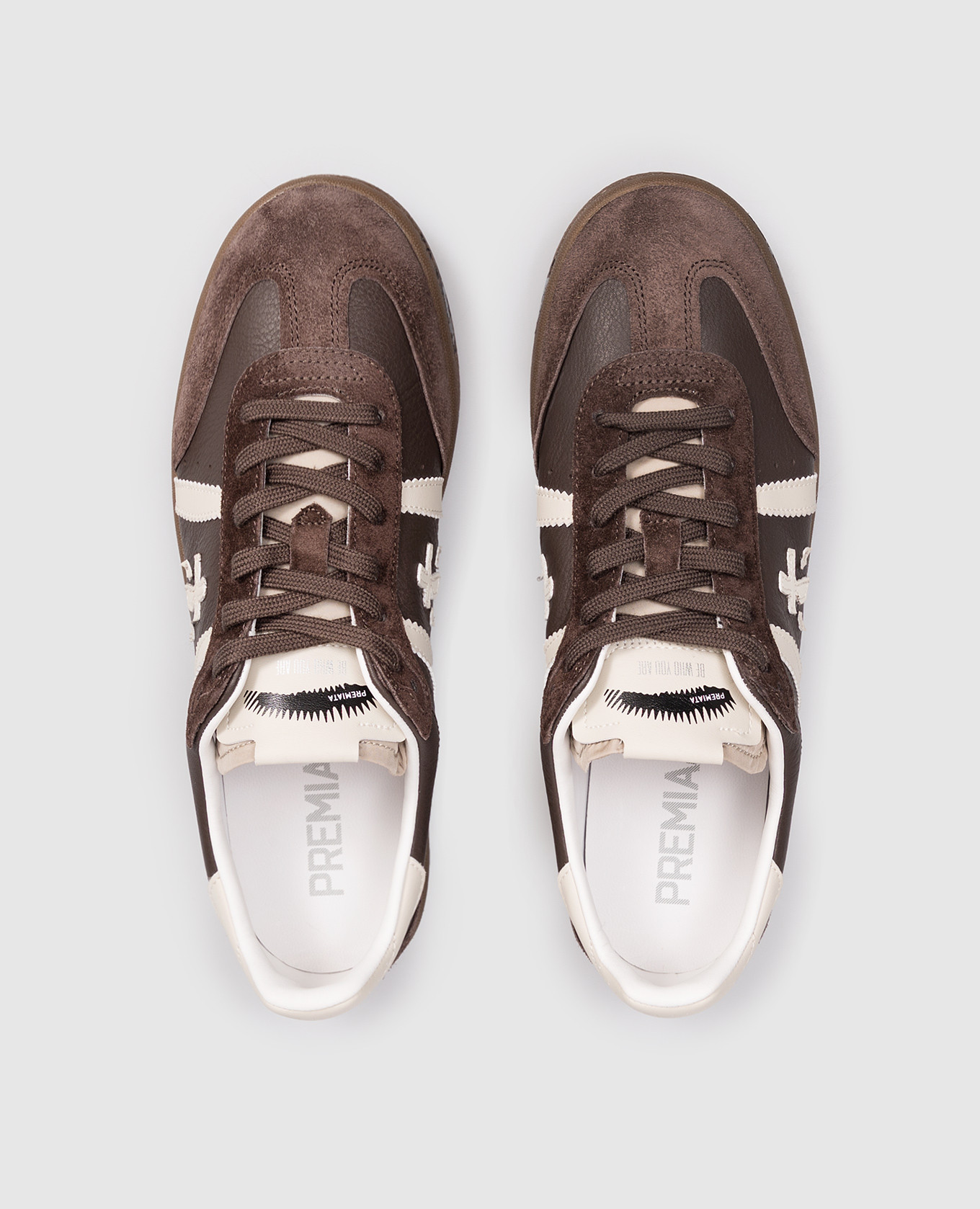 

Brown leather BONNIE sneakers with logo Premiata