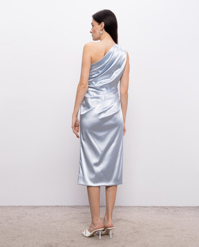 Dolce&Gabbana Blue dress with drapery F617RTFURAD