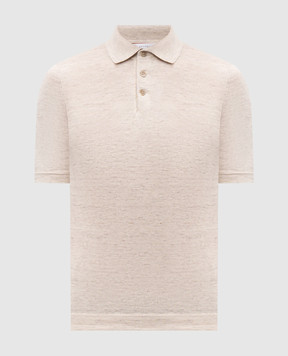 Brunello Cucinelli Beige polo with linen M2L00315