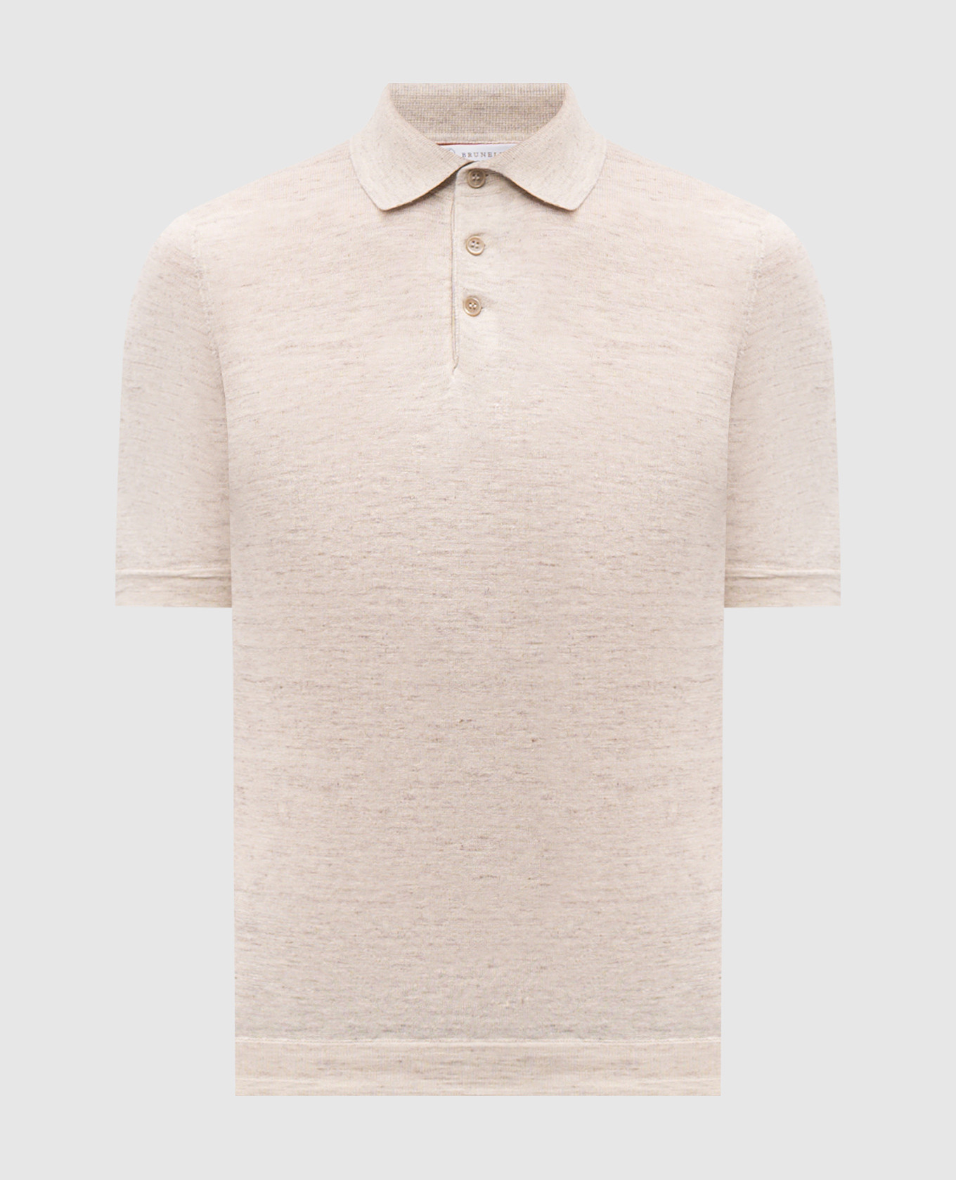 Beige polo with linen