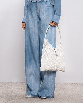 Ermanno Scervino White bag with embroidery D483S413PYV