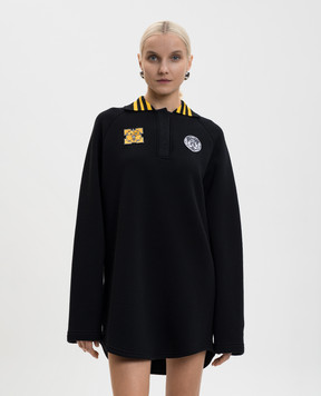Off-White Black mini dress with logo 2DF003S26FLE001
