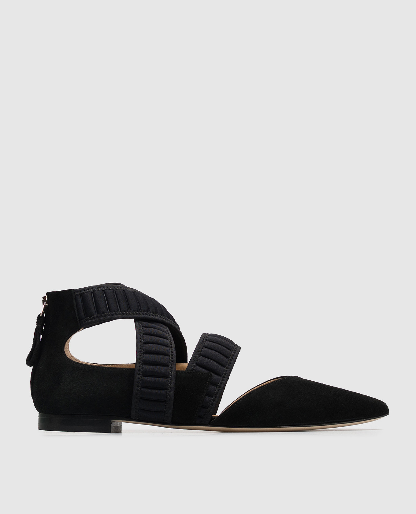 Cadorna black leather ballet flats