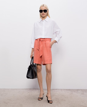 Peserico Coral Linen High-Rise Shorts P04191A02112