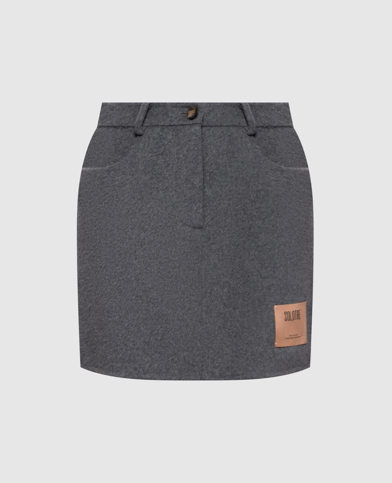 Gray wool and cashmere skirt Solotre
