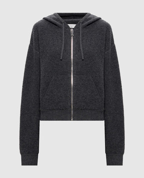 Victoria Beckham Isla dark grey wool and cashmere track jacket 1426KJU007715A