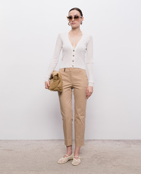 Peserico Beige pants with a patch P0471801037