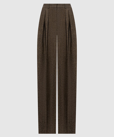 Patterned wool pants