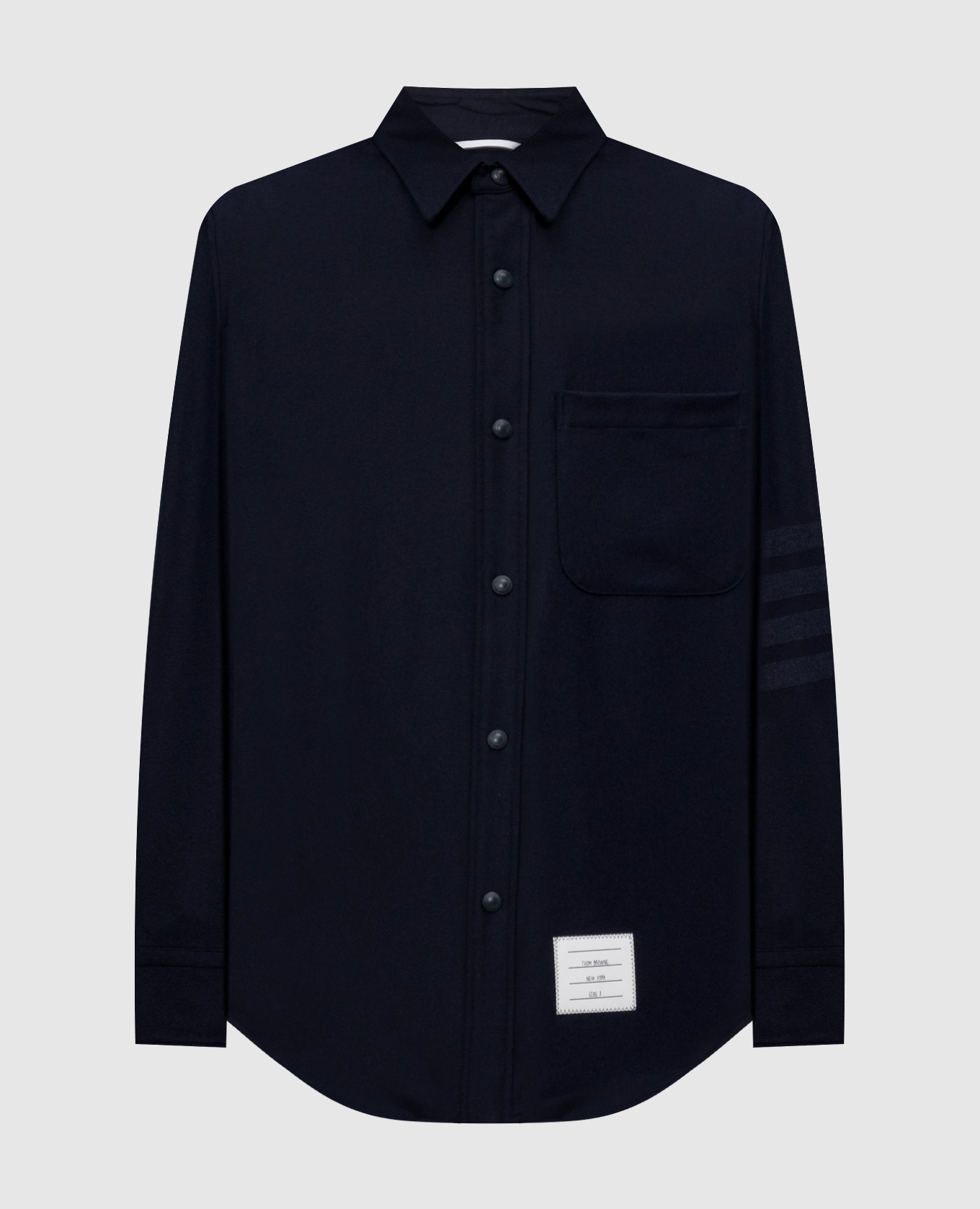 Blue wool and cashmere shirt jacket