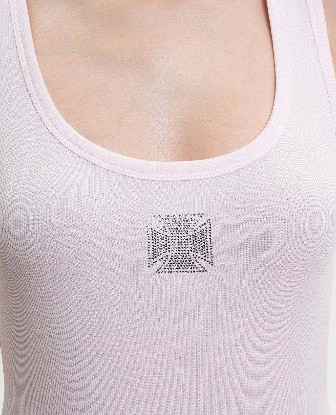 Pink bodysuit with logo Vetements 4