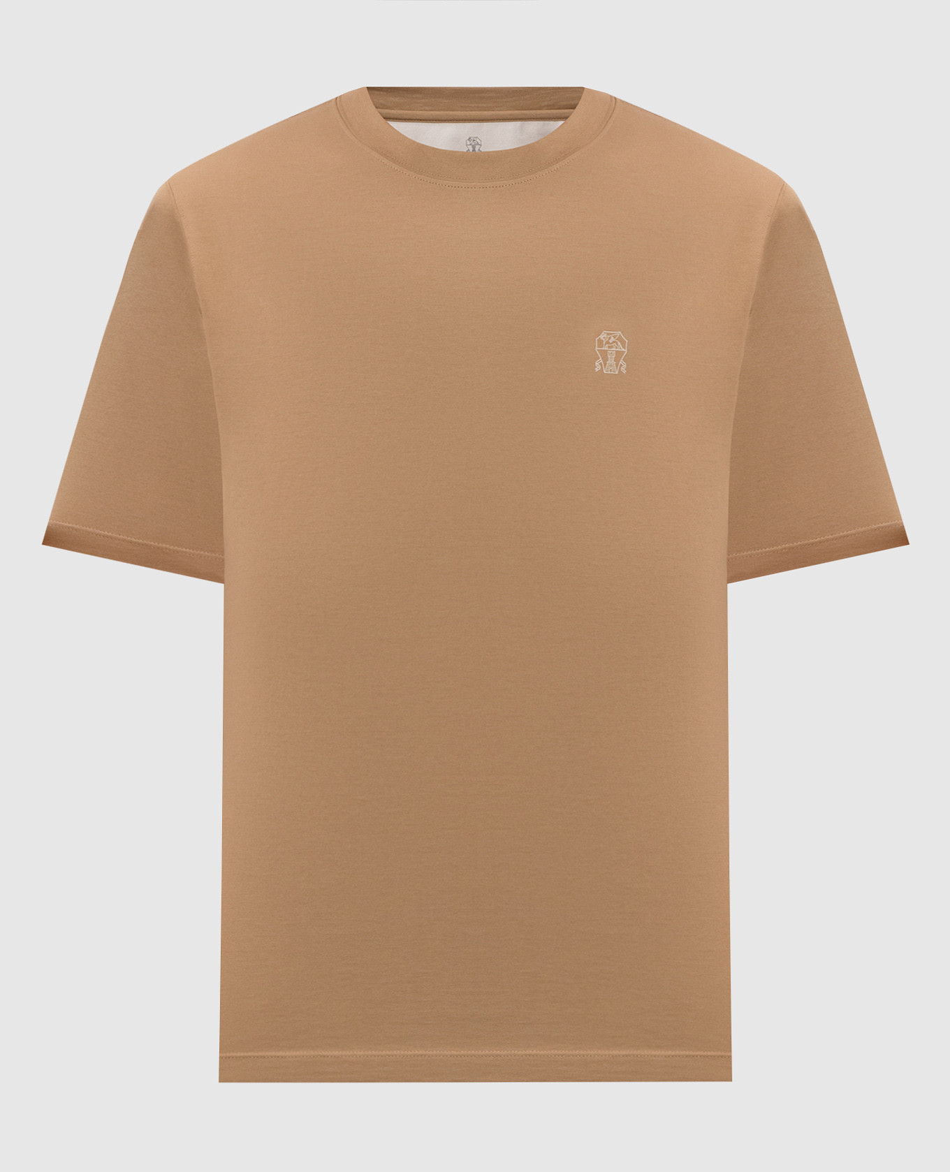 Brown T-shirt with emblem