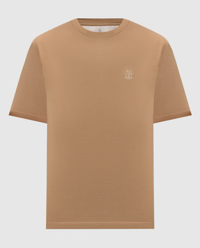 Brunello Cucinelli Brown T-shirt with emblem M0B138440