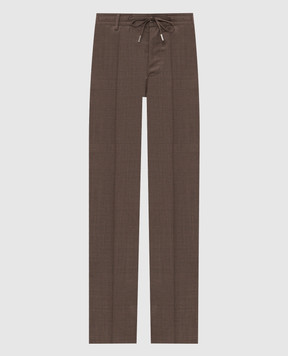 Bertolo Cashmere Brown wool pants 3332751