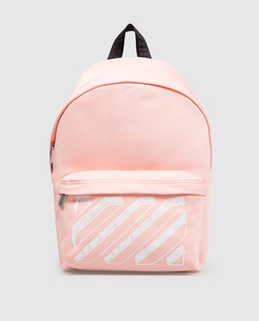 Off-White Children's pink backpack with branded print OGNB001S26FAB001