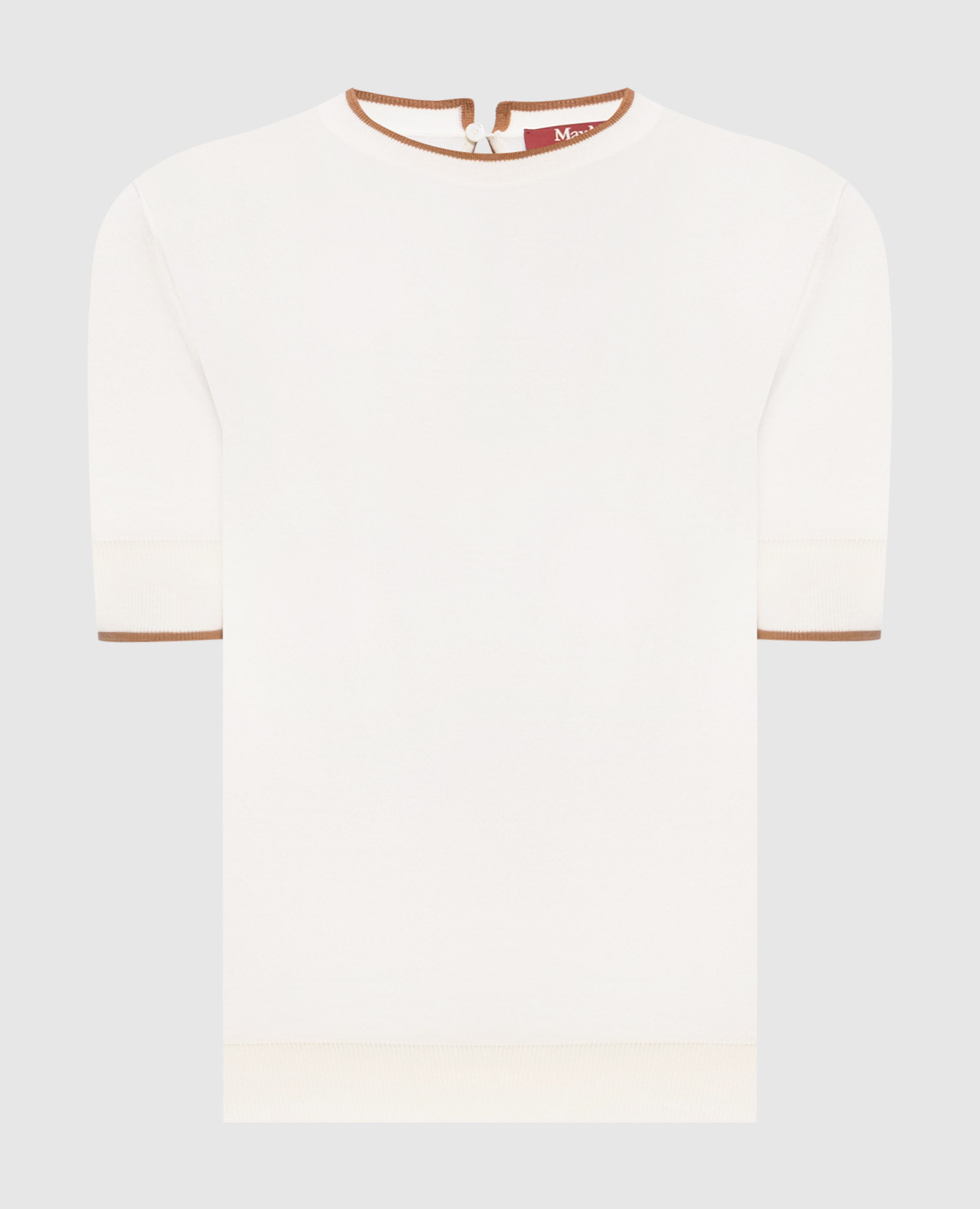 Ivory TAGENDA silk and wool top