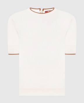 Max Mara Ivory TAGENDA silk and wool top MSTAGENDA