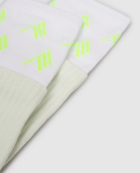 The Attico Green long socks with logo 260WAK00024CCC132AA
