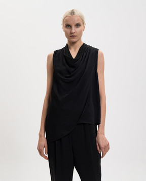 Twinset Black top with drape 261TP2420