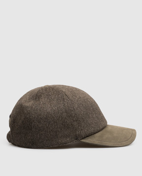 Stefano Ricci Khaki cap with nubuck MCV63SB05EWC003V