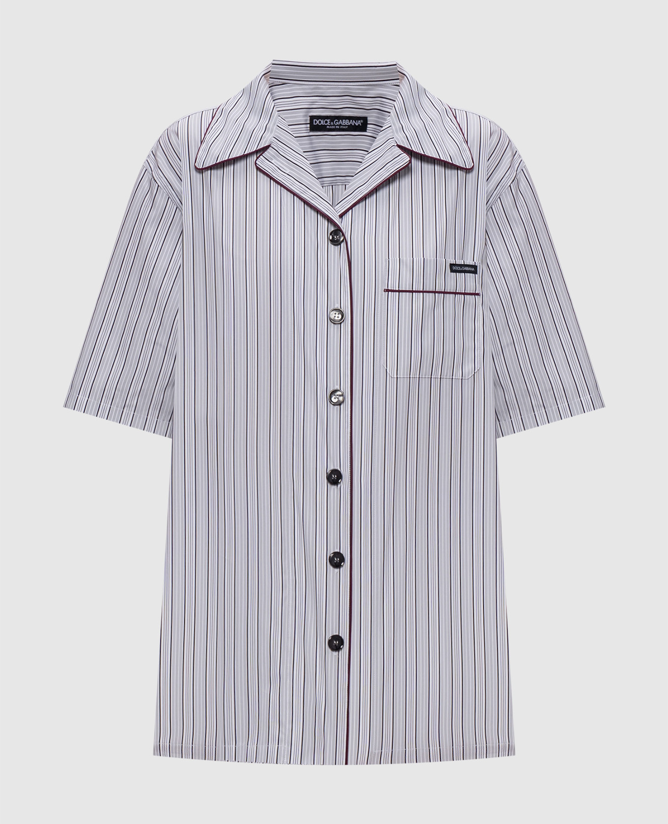 Camicia a righe grigie