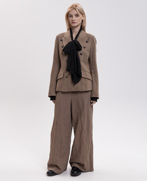 Masnada Brown wool pants 8126