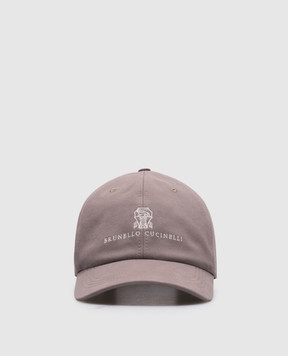 Brunello Cucinelli Brown cap with logo M252D9850