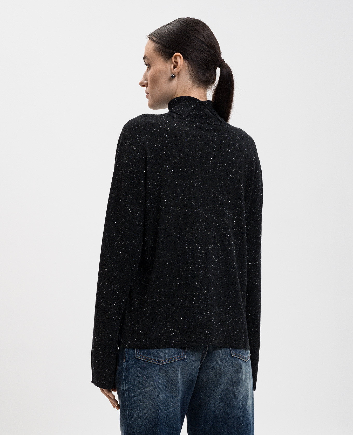 

Black wool golf with lurex Peserico