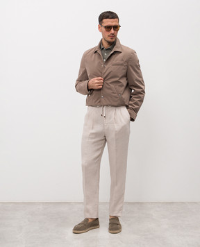 Brunello Cucinelli Beige linen pants M243DE1710