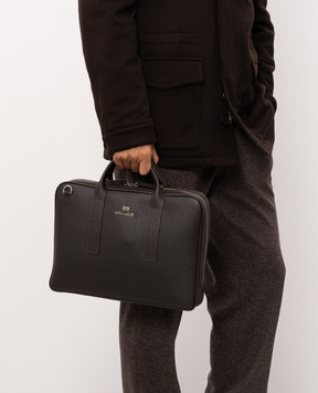 Enrico Mandelli Brown leather briefcase 0BAFFY7213