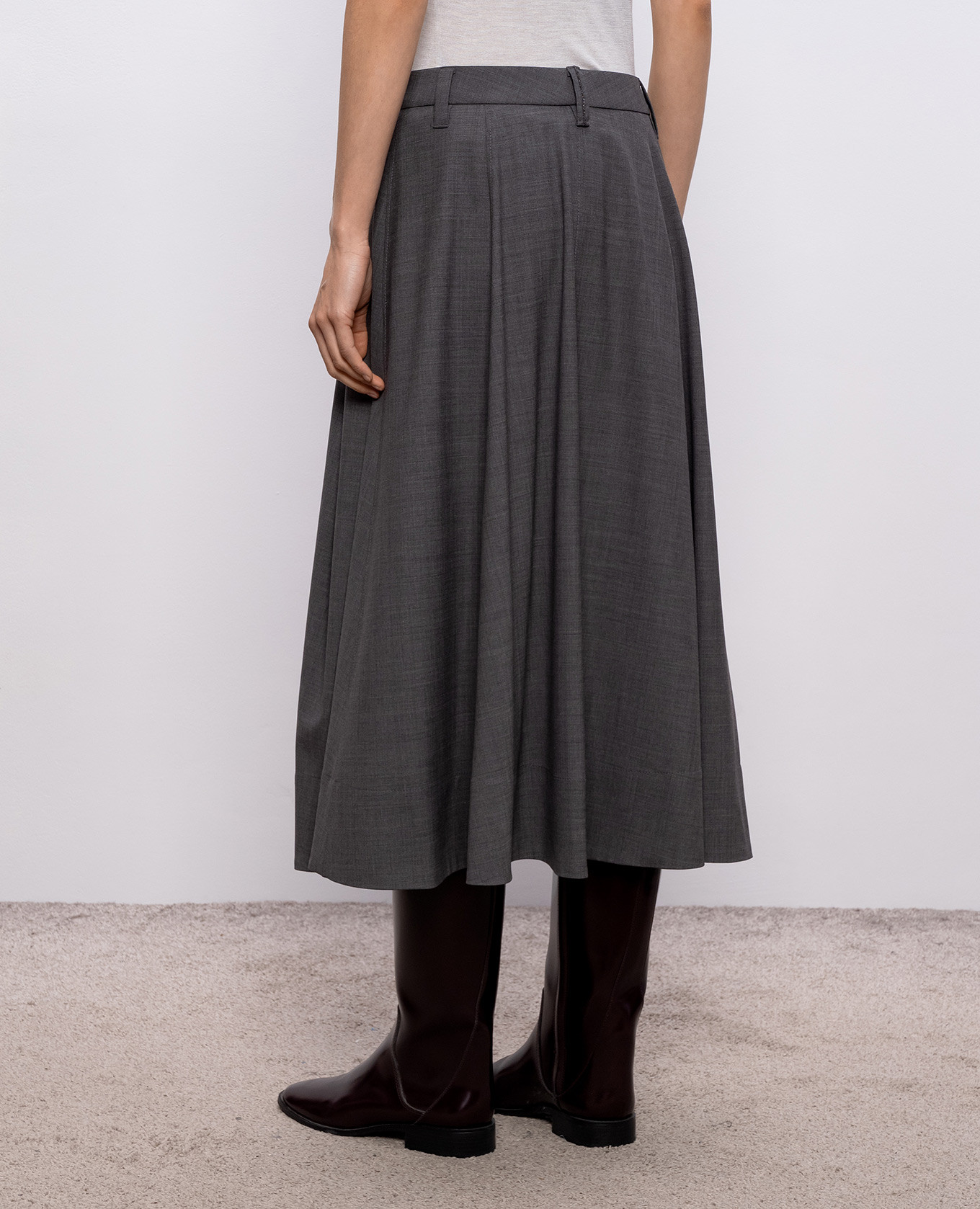 

Gray skirt with wool Brunello Cucinelli, Grey