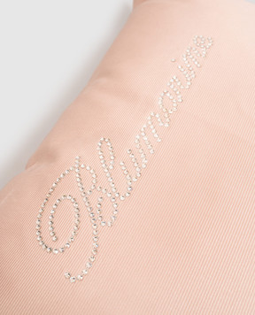 Blumarine Home Pink Giada decorative pillow with Swarovski crystals H0000000115