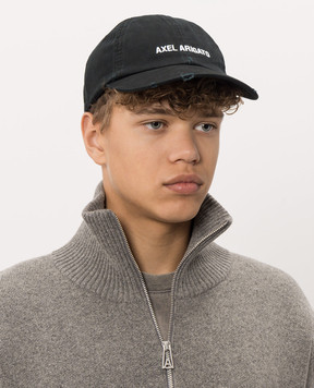 Axel Arigato Black cap with logo embroidery X3959007