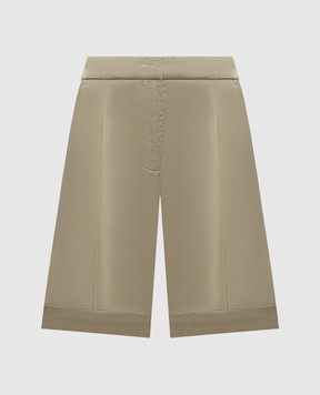 Peserico Khaki shorts with lapels A04083Z06638