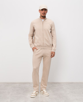 Bertolo Cashmere Beige tracksuit with emblem 9025640025609025650025