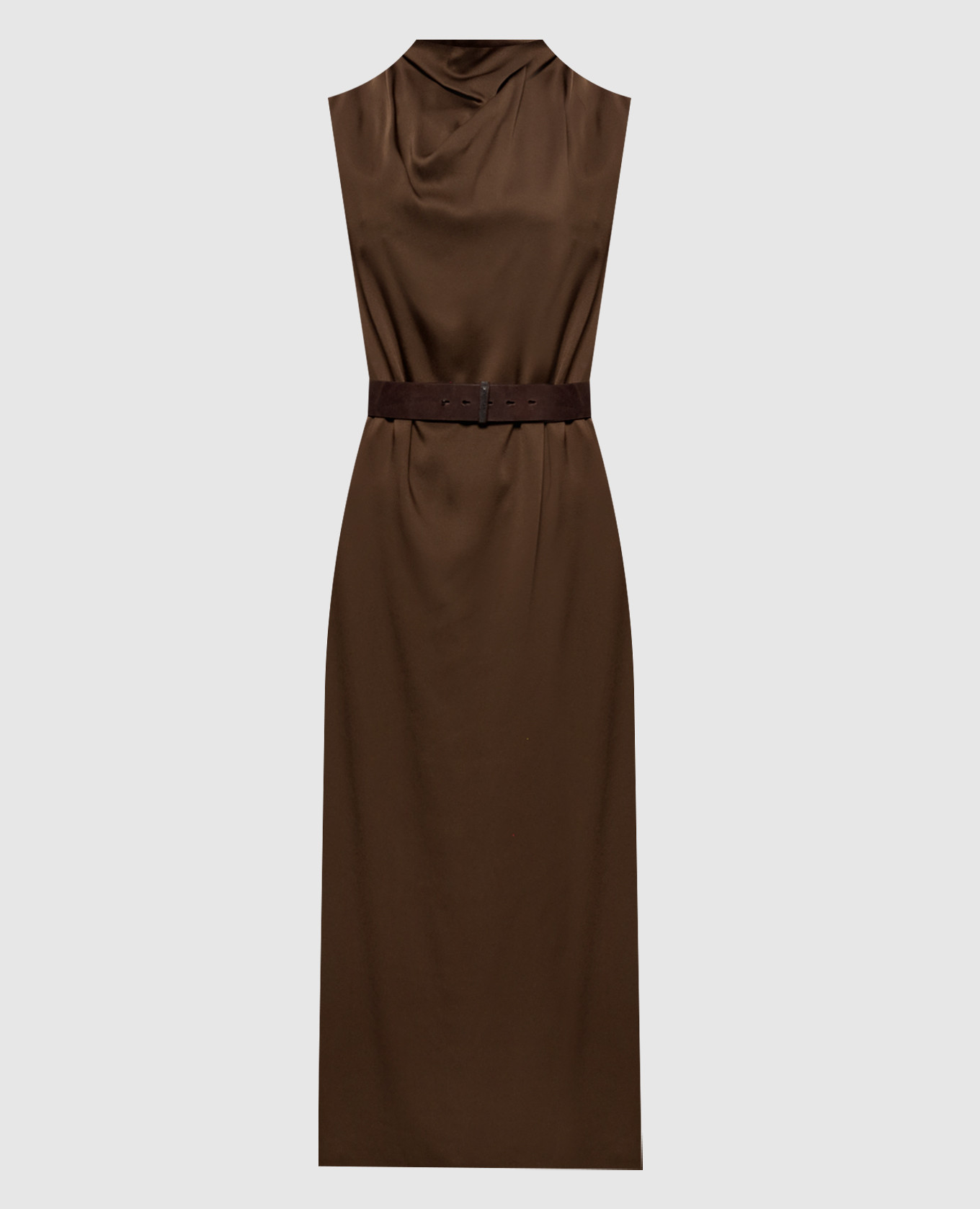 Brown midi dress