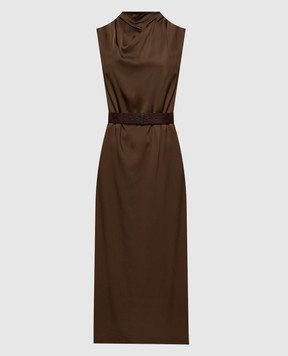 Brunello Cucinelli Brown midi dress M0H38A5519
