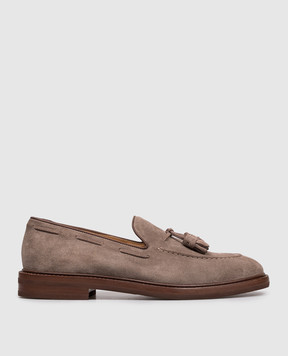 Brunello Cucinelli Brown suede loafers MZUPEAK791