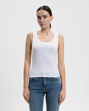 Vetements White ribbed top WE76TT534W