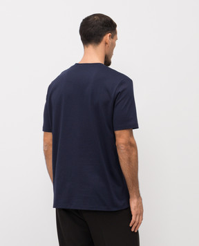 Balmain Blue T-shirt with logo GH1EG000BD40