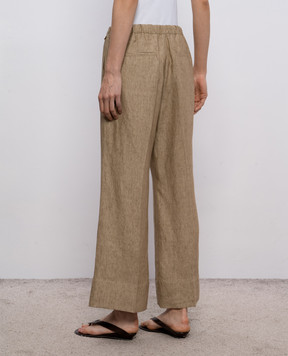 Herno Brown linen pants PT000219D17105Z