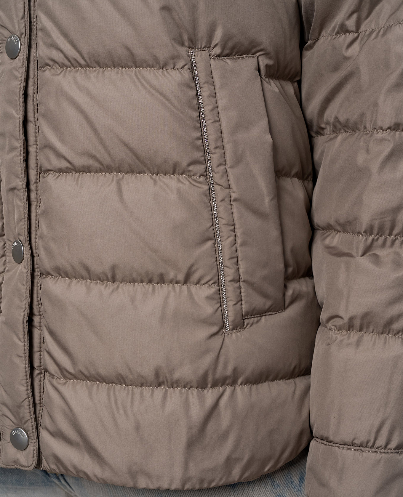 Brown down jacket with monil chain Peserico 5