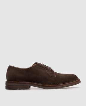 Brunello Cucinelli Brown suede derby shoes MZUPEAX810