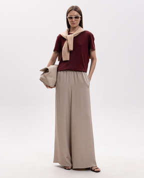 Max Mara Beige silk VOLONTA pants MXMVOLONTA