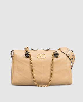 Valentino Beige leather bag Panthea with Swarovski crystals 8W0B0S70UYF