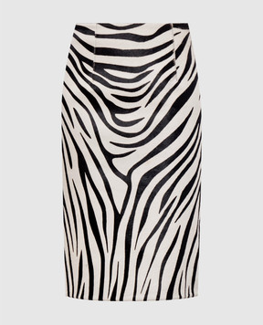 16Arlington Delta leather skirt in animal print SMD151SS2603